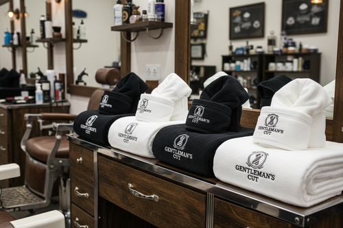 Baskılı Berber Havlusu Yatay Görsel