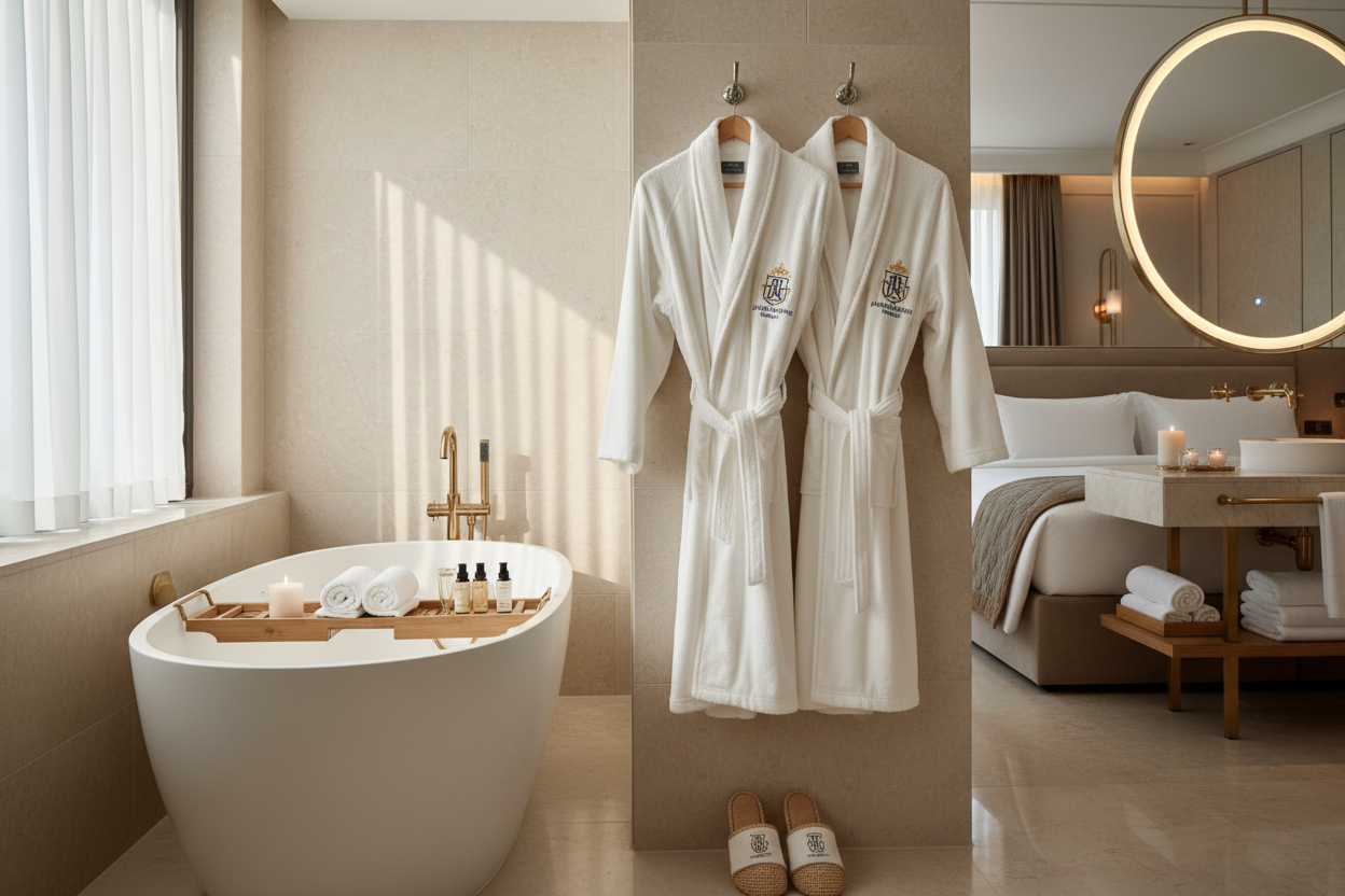 Baskılı Bornoz - Kullanım Görseli