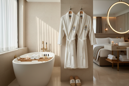 Baskılı Bornoz - Kullanım Görseli