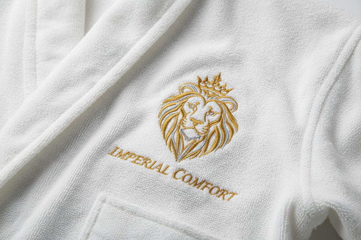 Baskılı Bornoz - Logo Detayı