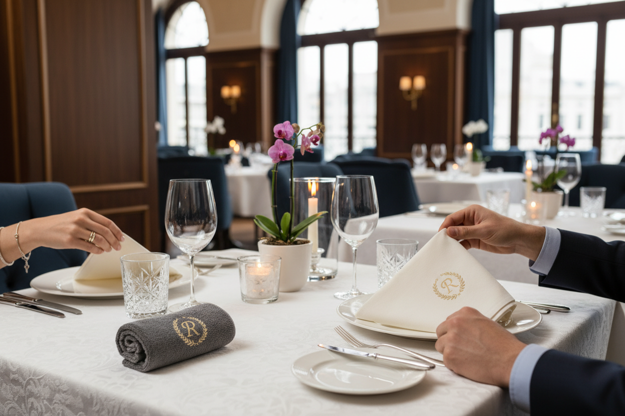 Baskılı Havlu Peçete - Kullanım Görseli