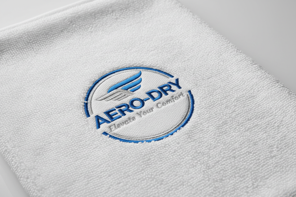 Logo baskı detayı - promosyon havlusu kalitesi