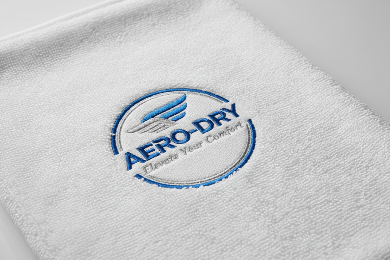 Logo baskı detayı - promosyon havlusu kalitesi