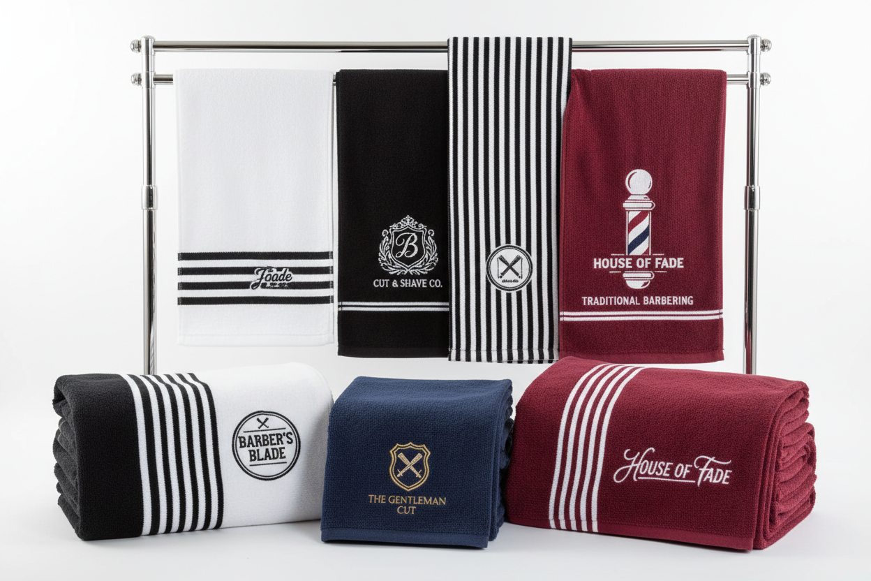 Logo Nakışlı Berber Havlusu